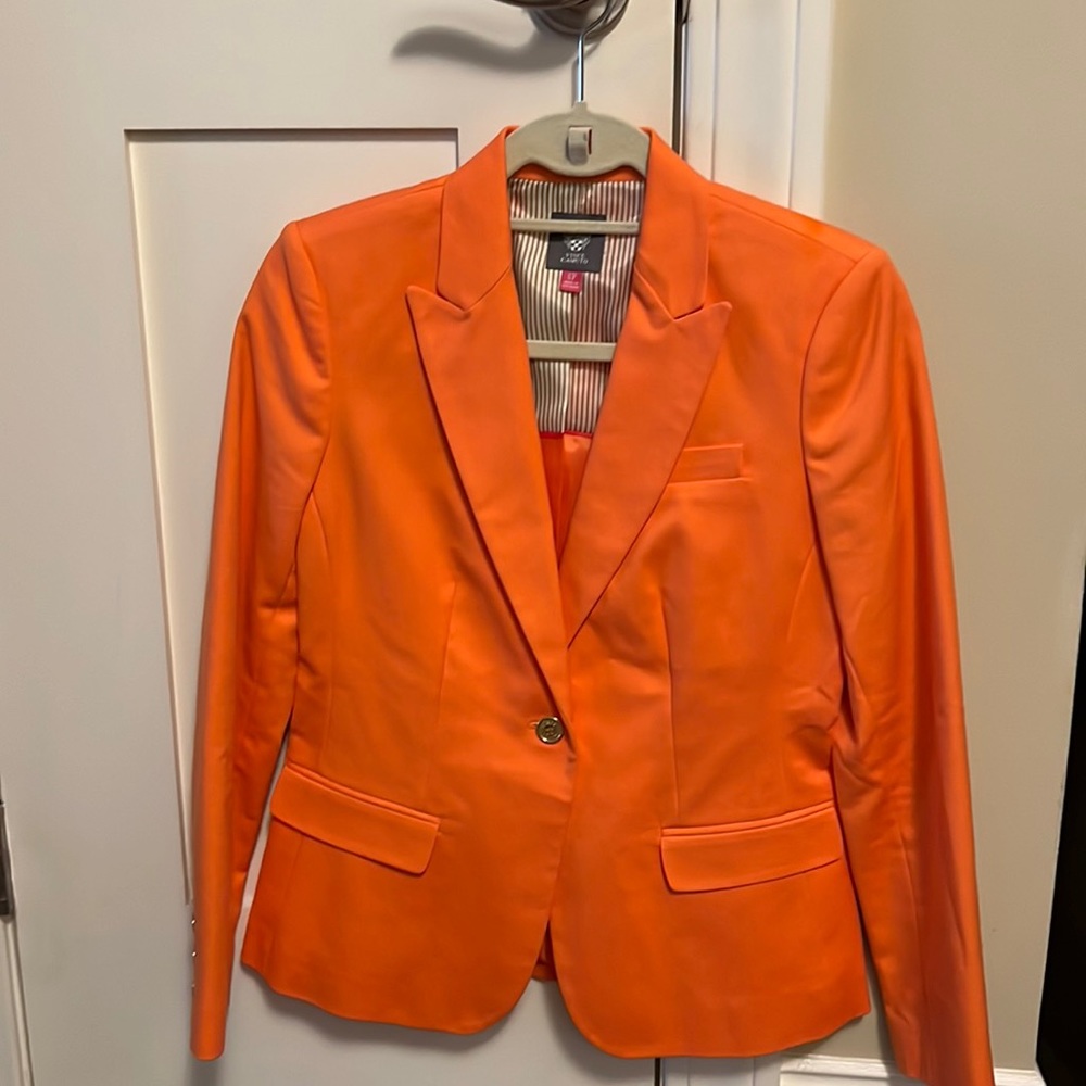 Vince Camuto Bright Orange Single-Button Blazer
